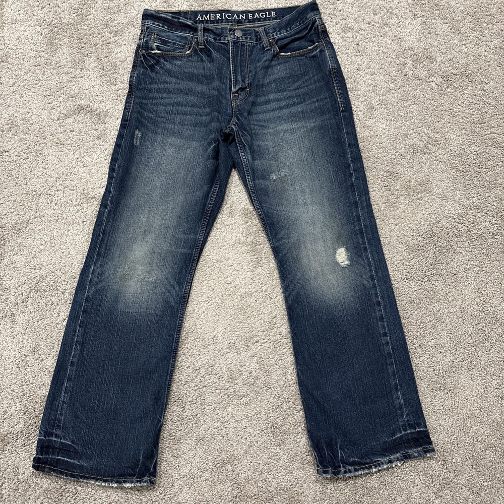 American Eagle Outfitters Men's Bootcut Jeans Size 32x34, Blue